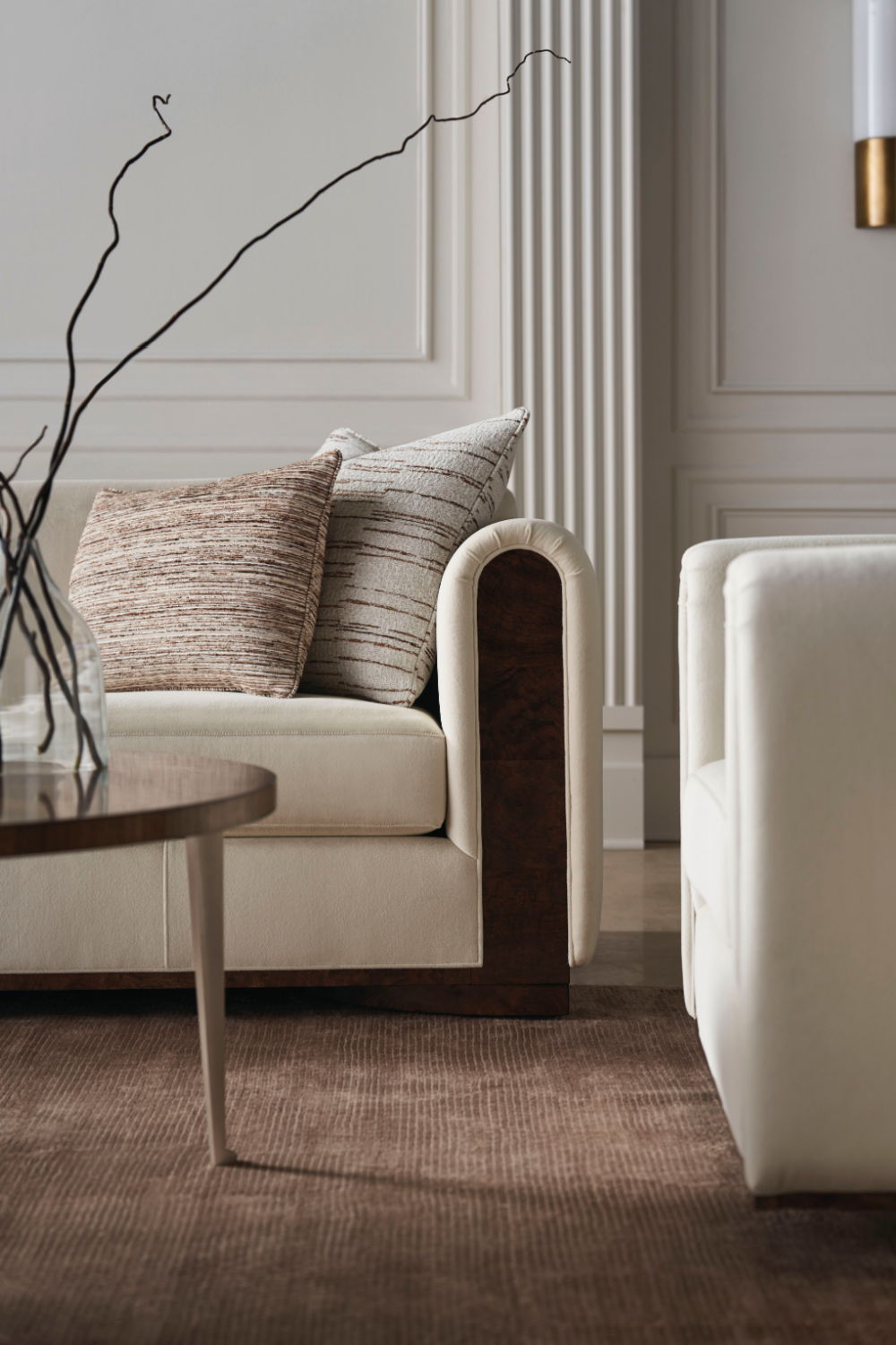 Woven Fabric Lounge Chair | Caracole Counter Balance | Caracole.eu.com