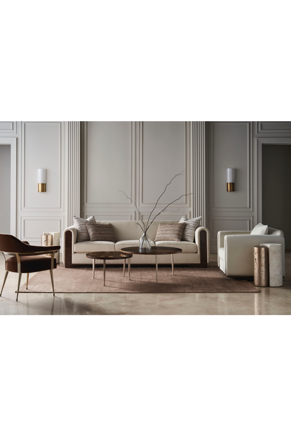 Woven Fabric Lounge Chair | Caracole Counter Balance | Caracole.eu.com