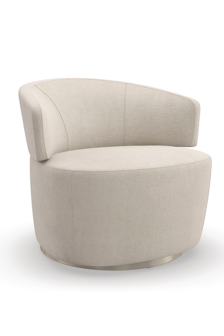 Cream Velvet Swivel Chair | Caracole Olympia | Caracole.eu.com