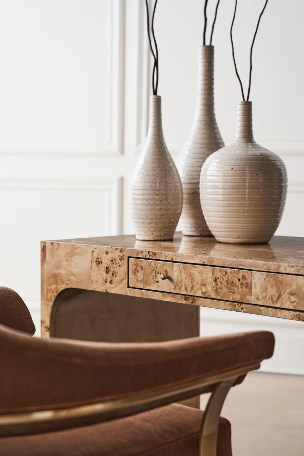 Brown Mohair Accent Chair | Caracole Louisette | Caracole.eu.com
