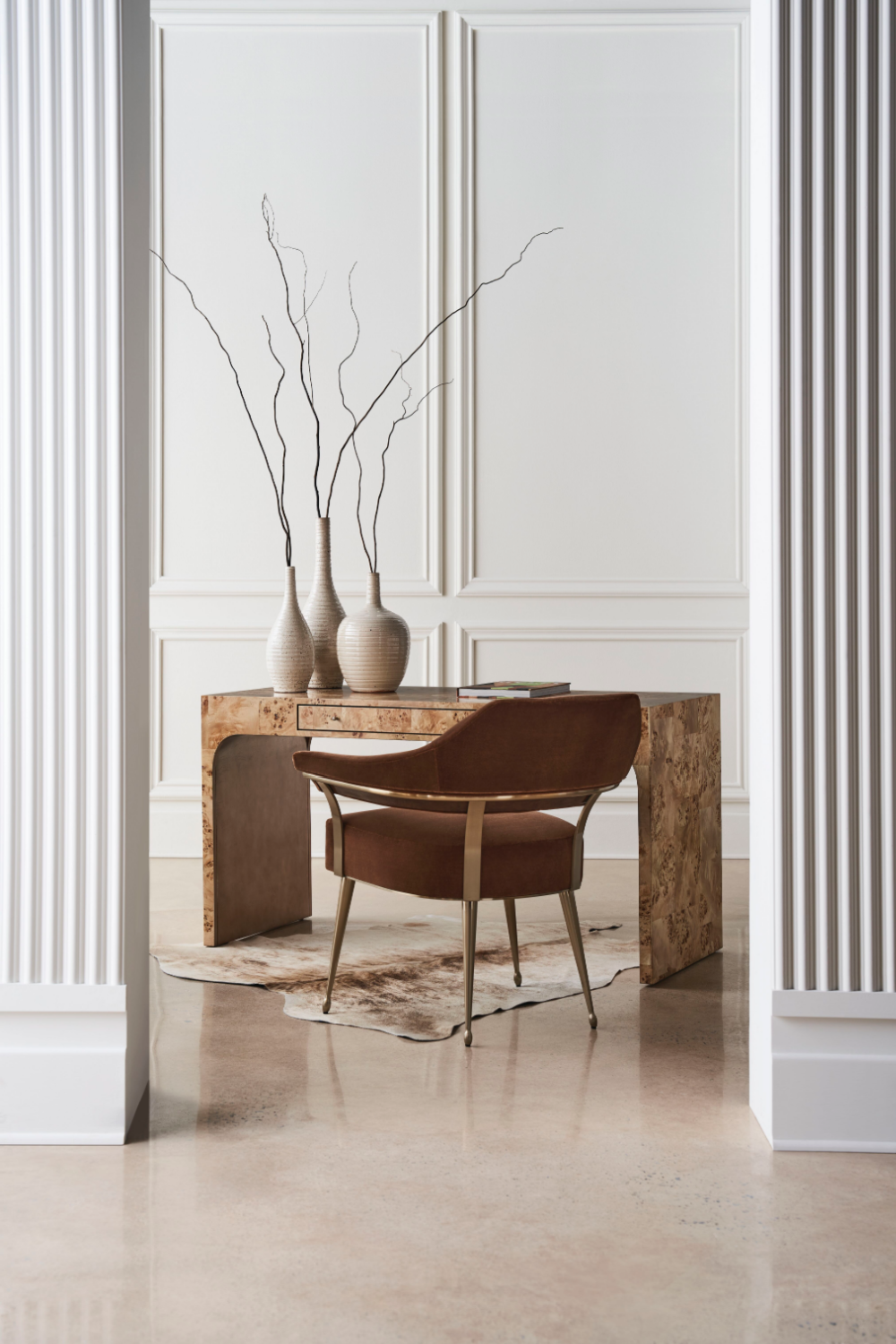 Brown Mohair Accent Chair | Caracole Louisette | Caracole.eu.com