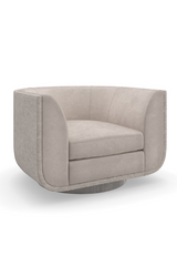 Taupe Velvet Swivel Lounge Chair | Caracole Clipper | Caracole.eu.com