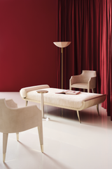Cream Velvet Chaise | Caracole Nice | Caracole.eu.com