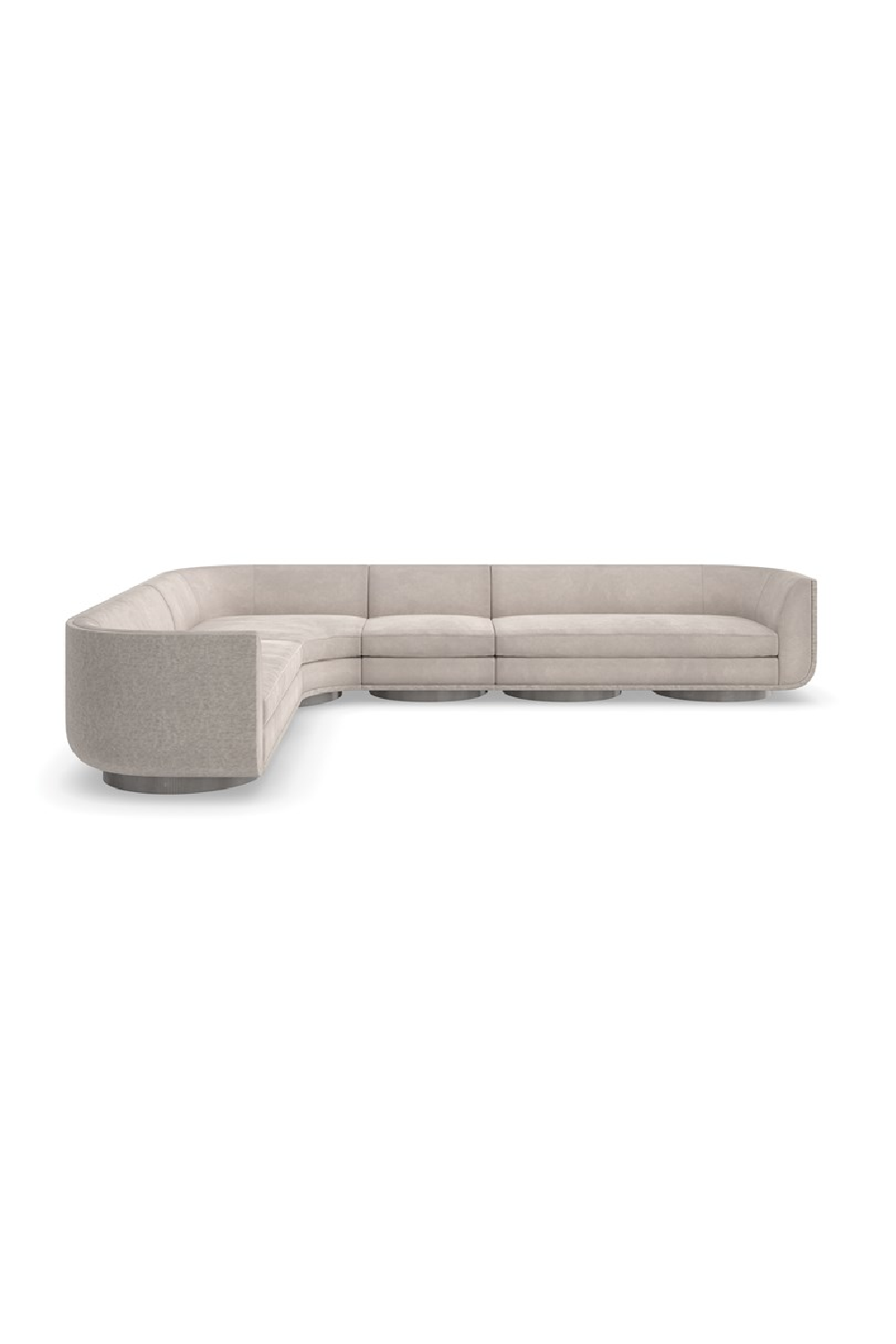 Taupe Velvet Lounge Chair | Caracole Clipper | Caracole.eu.com