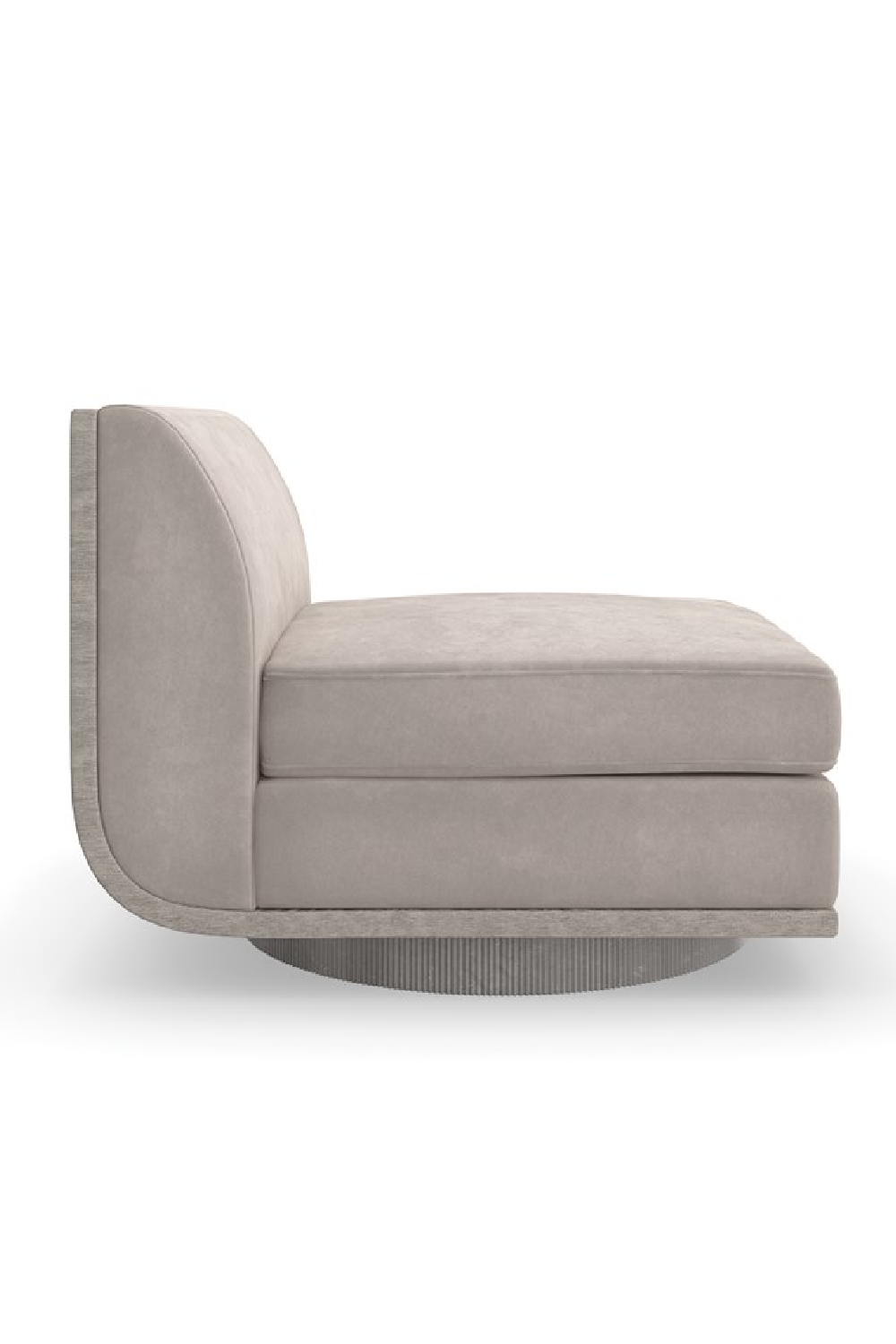 Taupe Velvet Lounge Chair | Caracole Clipper | Caracole.eu.com