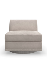 Taupe Velvet Lounge Chair | Caracole Clipper | Caracole.eu.com