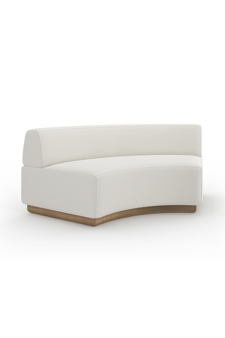 White Armless Wedge Sofa | Caracole Crescent | Caracole.eu.com