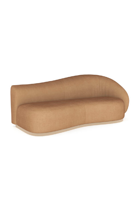 Light Brown Velvet Serpentine Sofa | Caracole Kalahari | Caracole.eu.com