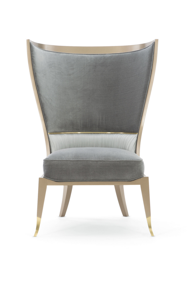 Gray Modern Wingback Chair | Caracole Pop Your Collar | Caracole.eu.com