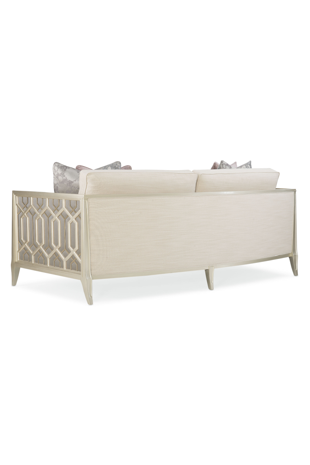Cream Carved Modern Sofa | Caracole Just Duet | Caracole.eu.com