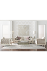 Cream Carved Modern Sofa | Caracole Just Duet | Caracole.eu.com