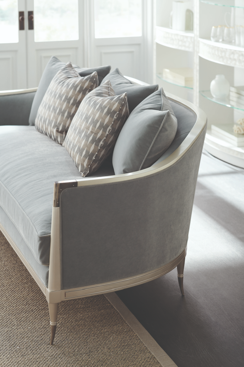 Gray Sofa With Cushions | Caracole Splash of Flash | Caracole.eu.com