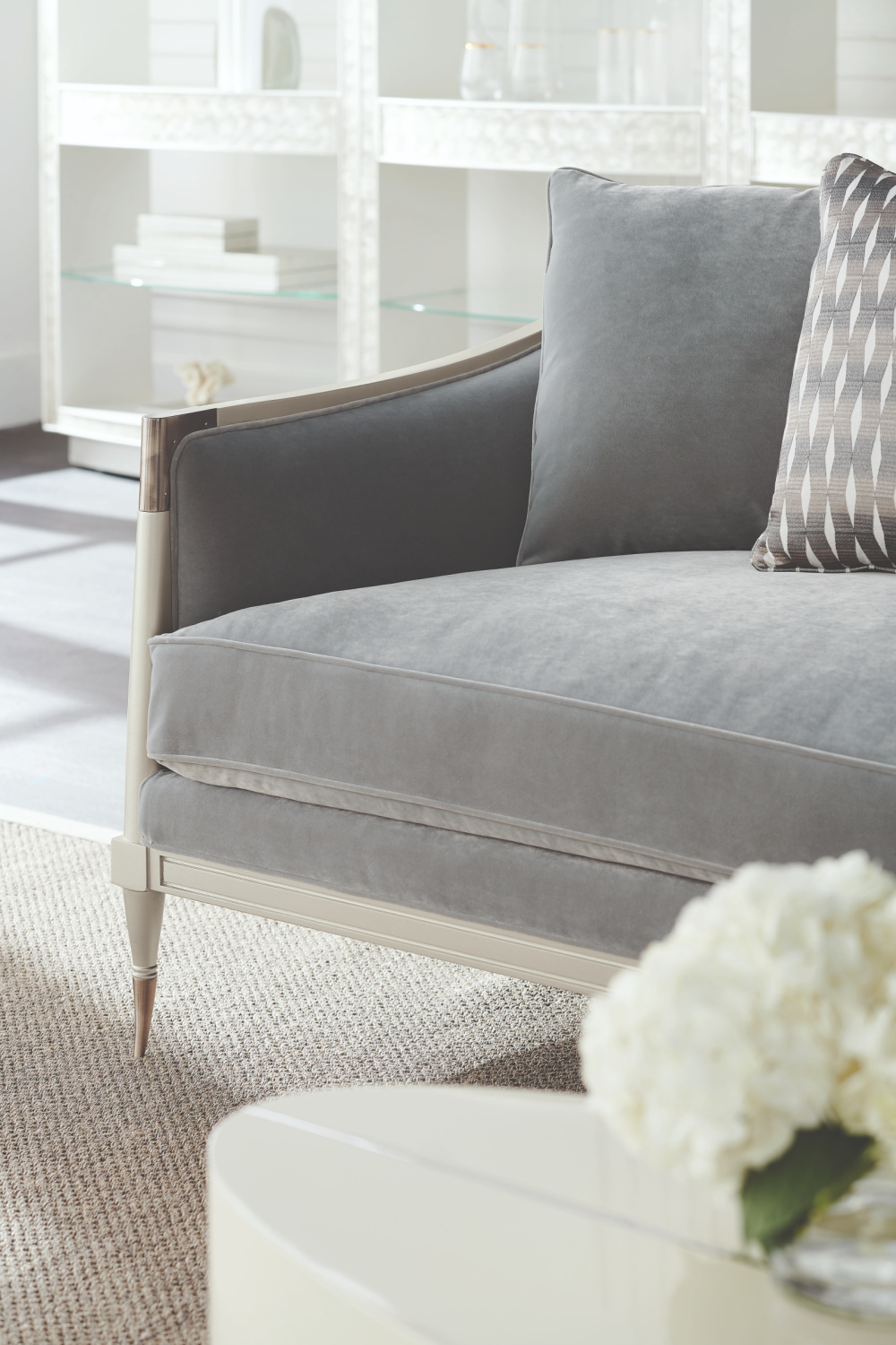 Gray Sofa With Cushions | Caracole Splash of Flash | Caracole.eu.com