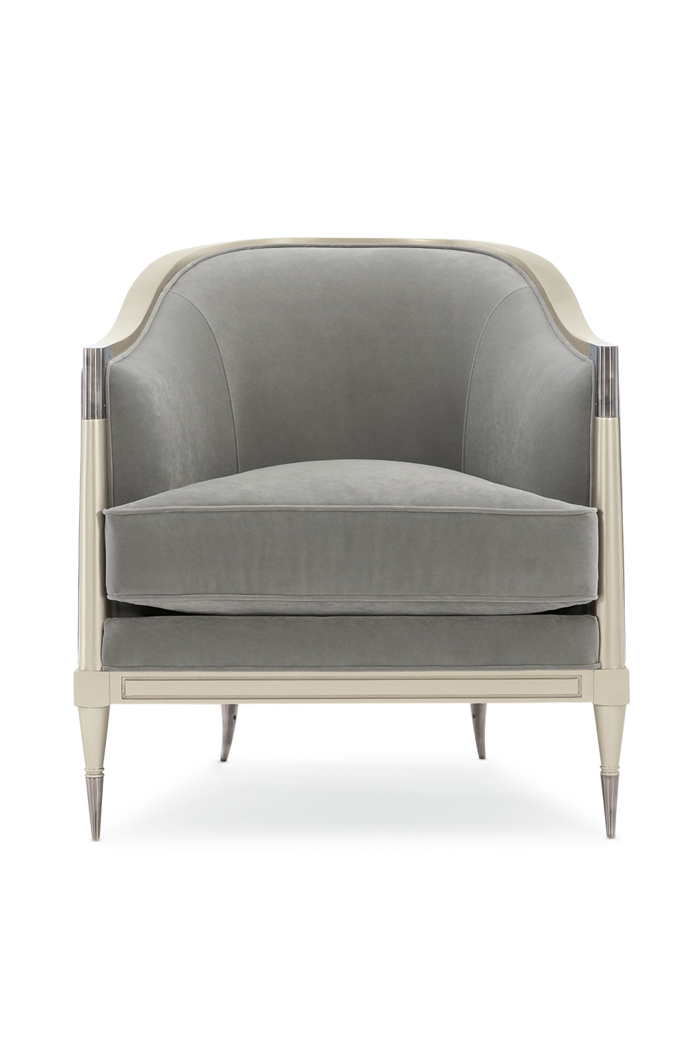 Gray Curved Lounge Chair | Caracole Splash Of Flash | Caracole.eu.com