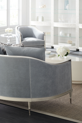 Gray Curved Lounge Chair | Caracole Splash Of Flash | Caracole.eu.com