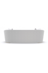 Light Gray Curved Sofa | Caracole Ahead Of The Curve | Caracole.eu.com