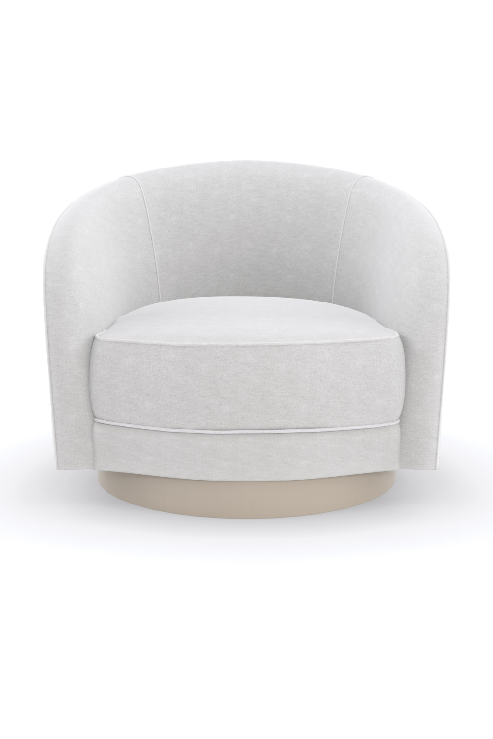 White Chenille Swivel Chair | Caracole Ahead of the Curve | Caracole.eu.com