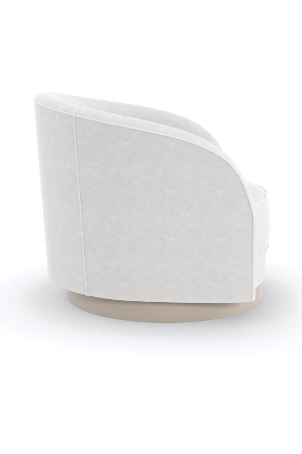 White Chenille Swivel Chair | Caracole Ahead of the Curve | Caracole.eu.com