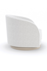 White Chenille Swivel Chair | Caracole Ahead of the Curve | Caracole.eu.com
