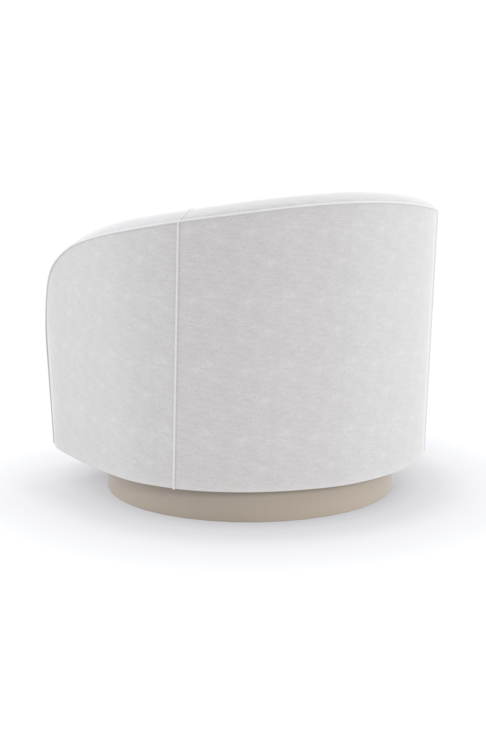 White Chenille Swivel Chair | Caracole Ahead of the Curve | Caracole.eu.com
