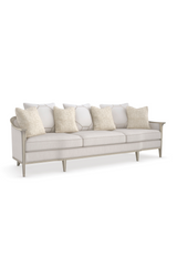 White Herringbone Upholstered Sofa | Caracole Eaves Drop 110 | Caracole.eu.com