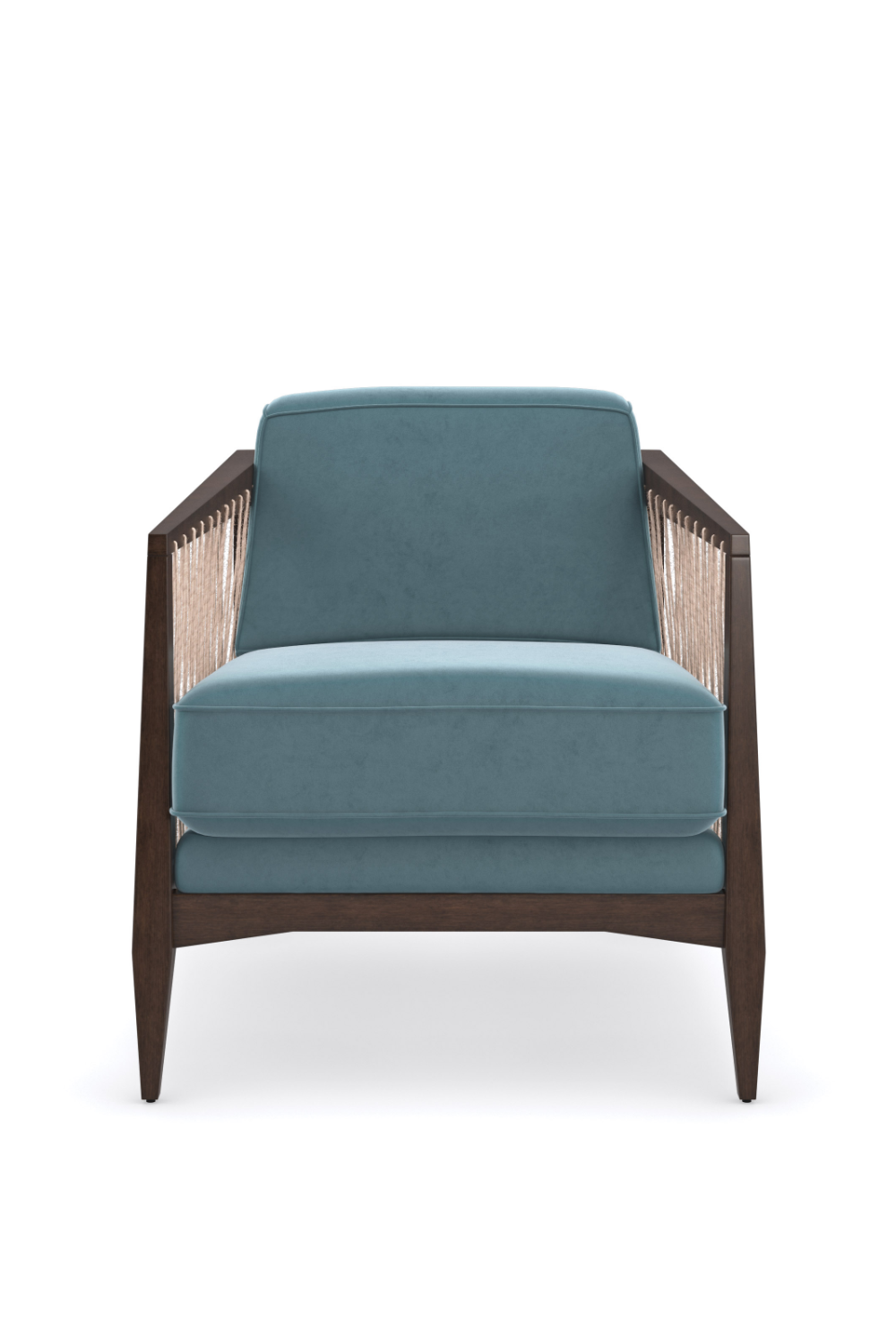 Blue Velvet Occasional Chair | Caracole Rope Me In | Caracole.eu.com