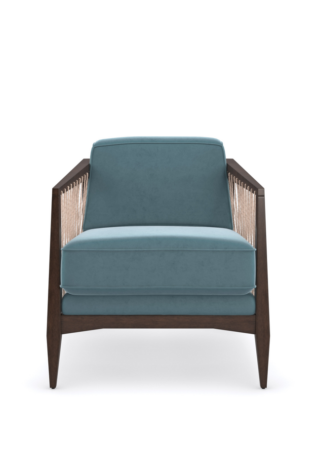 Blue Velvet Occasional Chair | Caracole Rope Me In | Caracole.eu.com