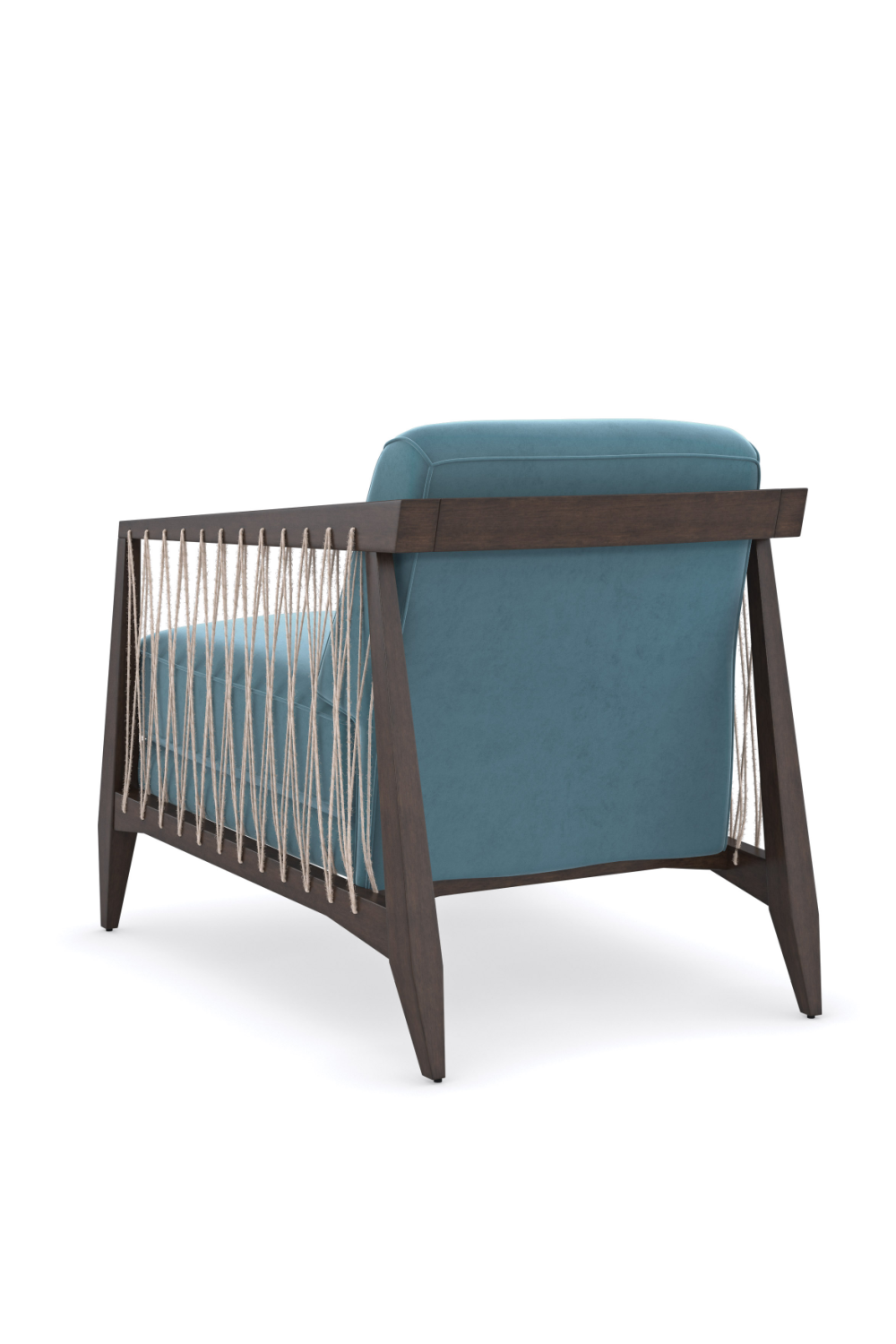 Blue Velvet Occasional Chair | Caracole Rope Me In | Caracole.eu.com