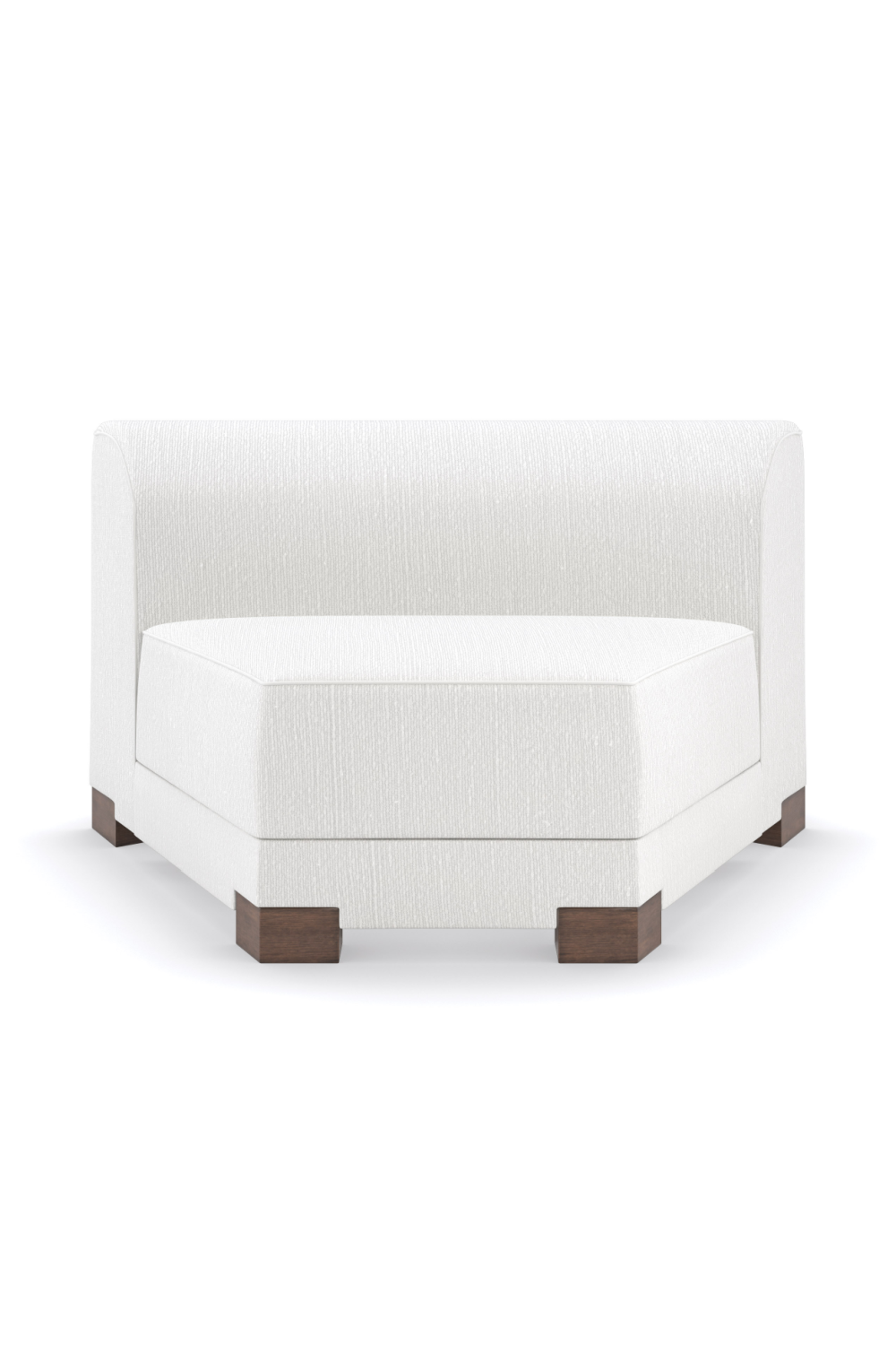 White Chenille Modular Chair | Caracole Lounge Around | Caracole.eu.com