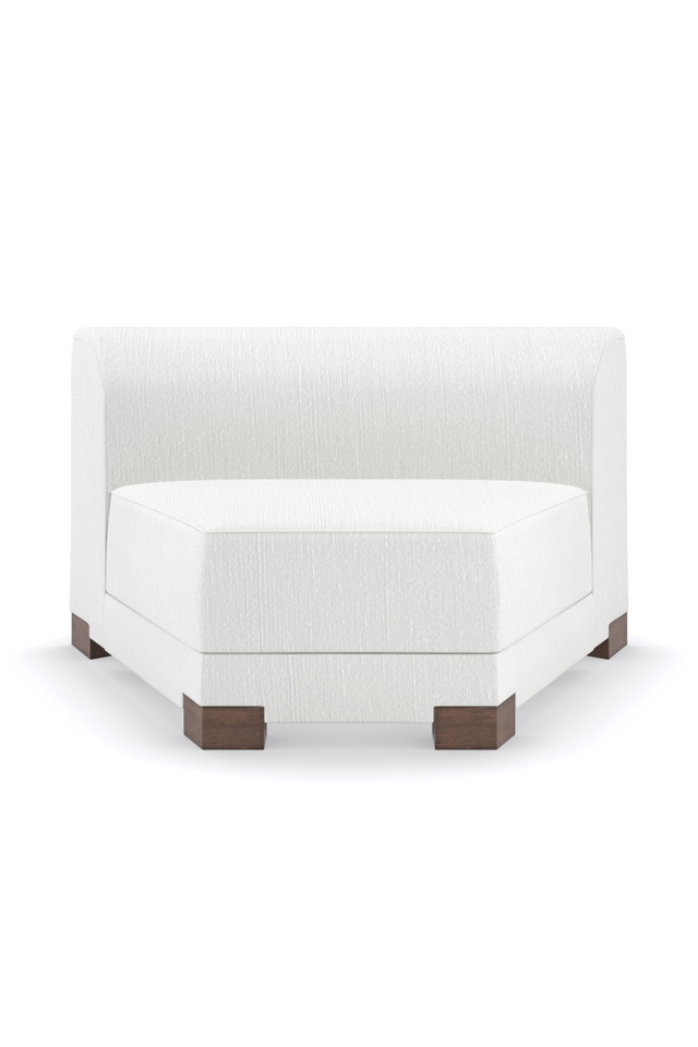 White Chenille Modular Chair | Caracole Lounge Around | Caracole.eu.com