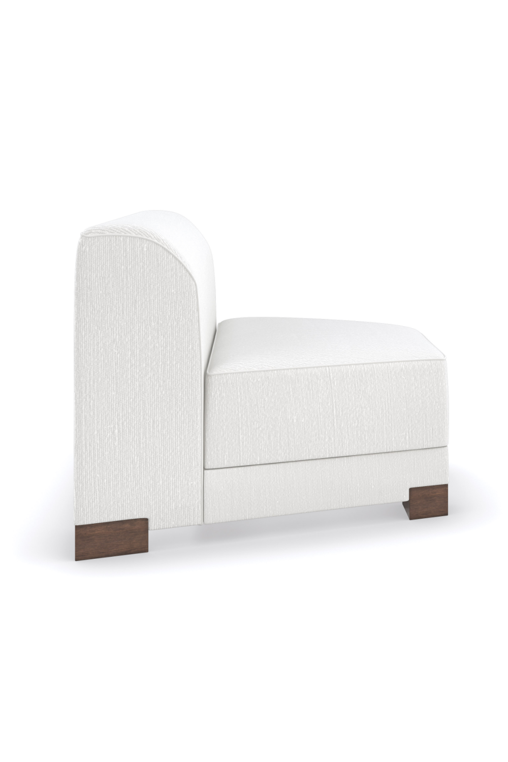 White Chenille Modular Chair | Caracole Lounge Around | Caracole.eu.com