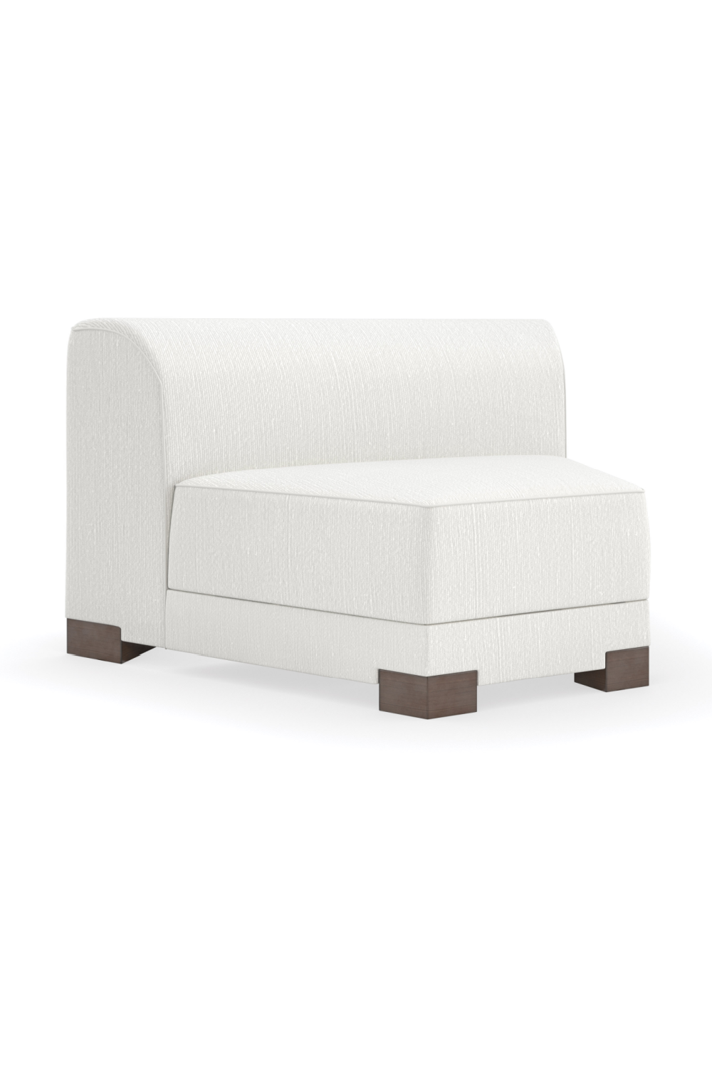 White Chenille Modular Chair | Caracole Lounge Around | Caracole.eu.com