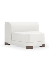White Chenille Modular Chair | Caracole Lounge Around | Caracole.eu.com