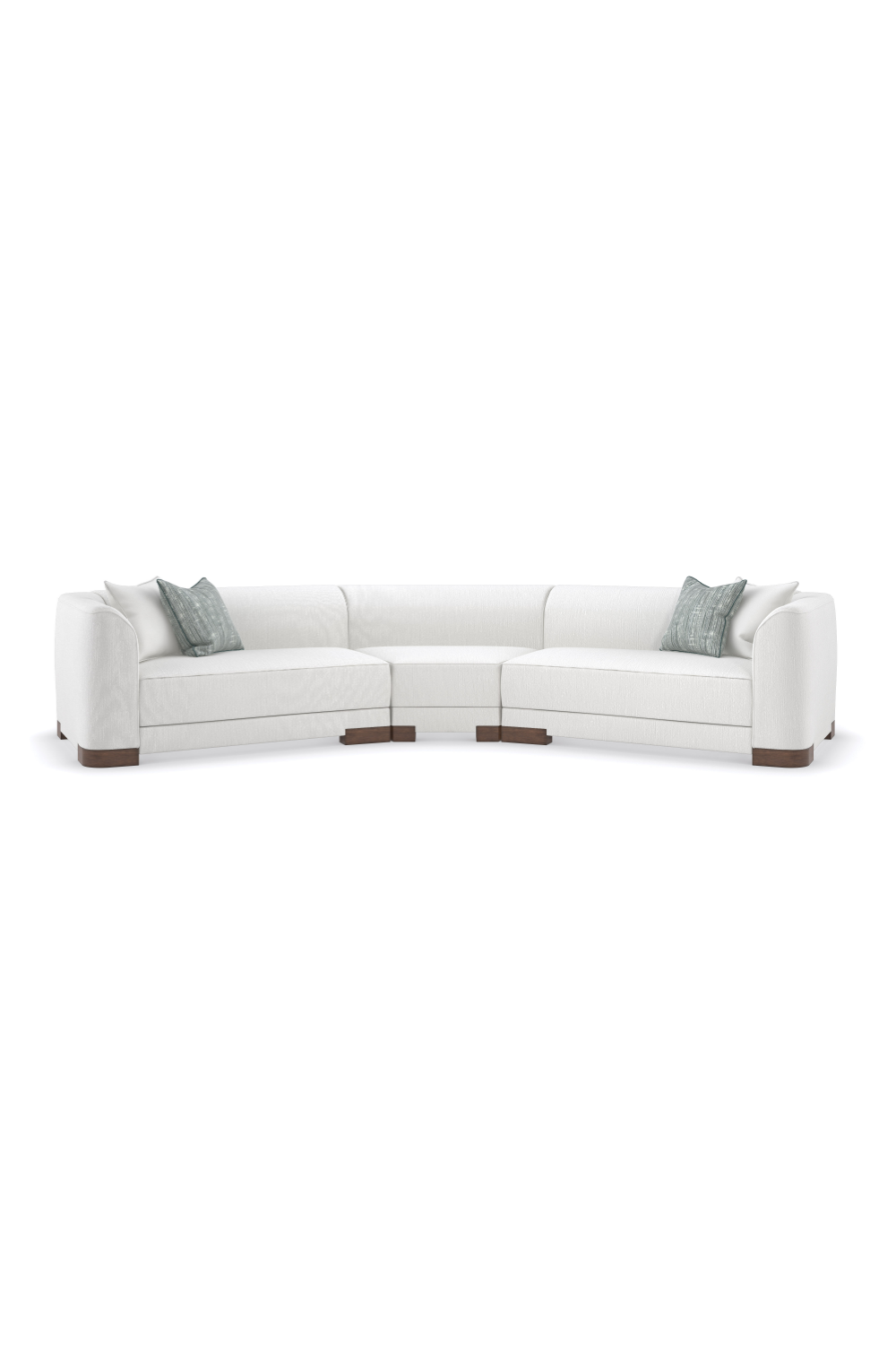 White Chenille Modular Chair | Caracole Lounge Around | Caracole.eu.com