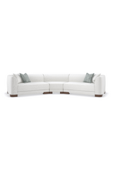 White Chenille Modular Chair | Caracole Lounge Around | Caracole.eu.com