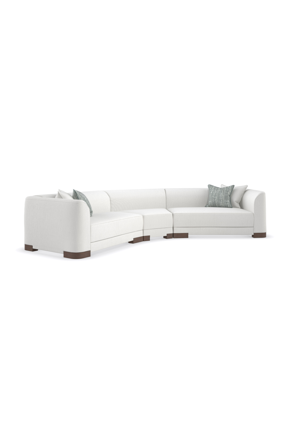 White Chenille Modular Chair | Caracole Lounge Around | Caracole.eu.com
