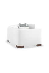 White Chenille Modular Chair | Caracole Lounge Around | Caracole.eu.com