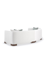 White Chenille Modular Chair | Caracole Lounge Around | Caracole.eu.com