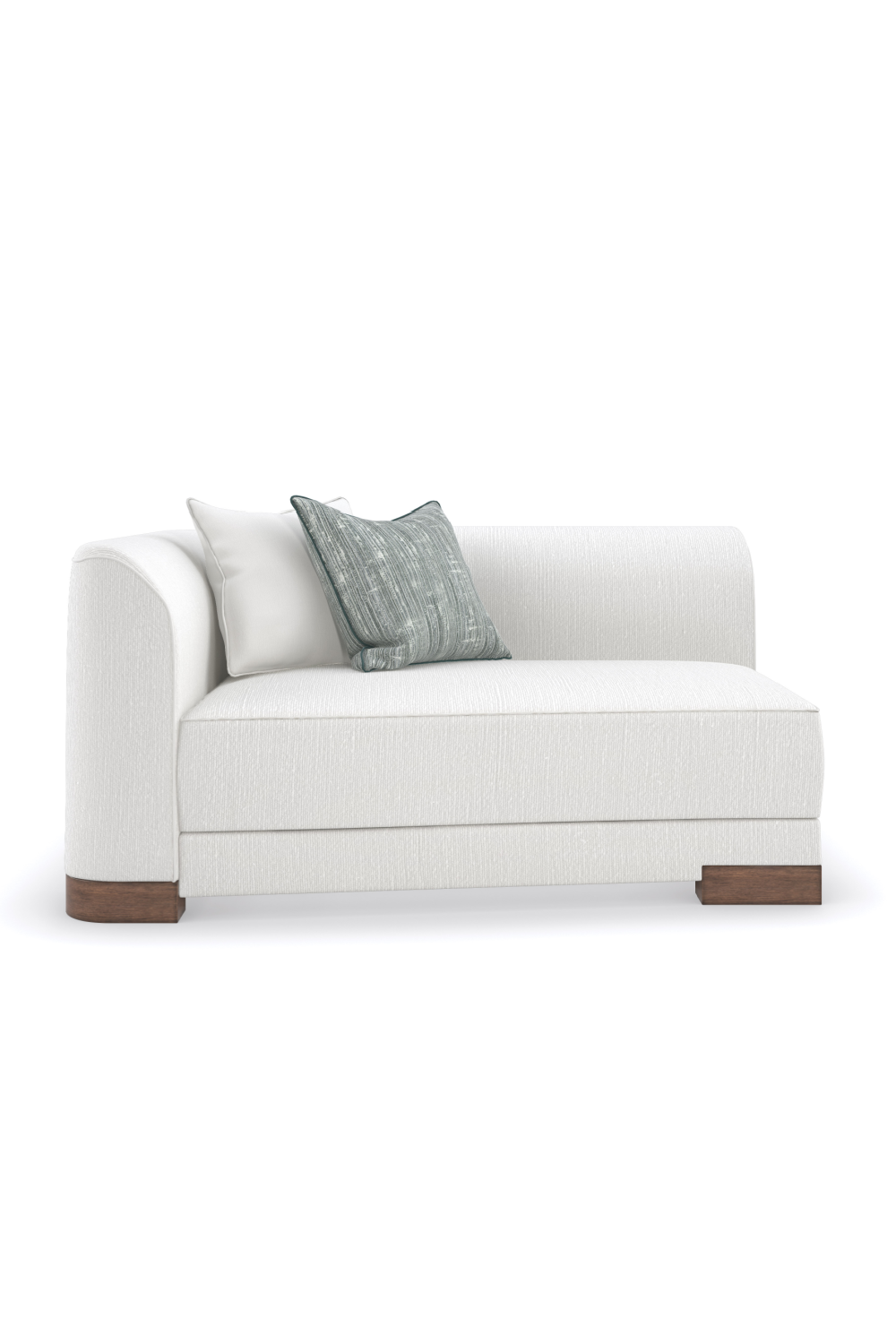 White Chenille Modular Chair | Caracole Lounge Around | Caracole.eu.com