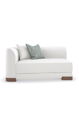White Chenille Modular Chair | Caracole Lounge Around | Caracole.eu.com