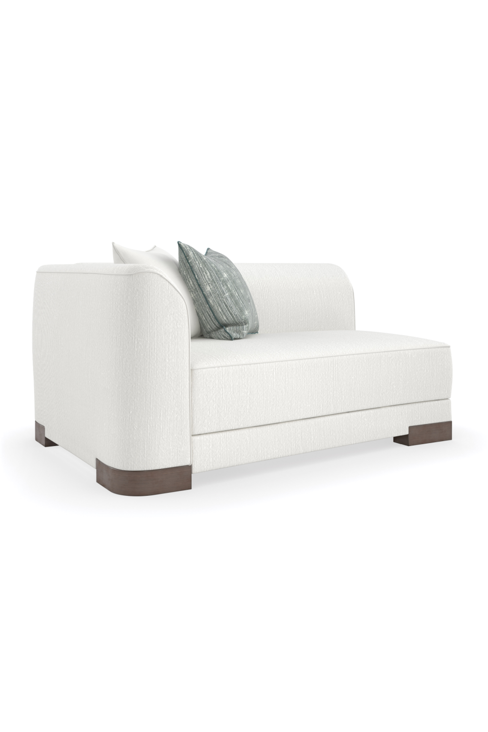 White Chenille Modular Chair | Caracole Lounge Around | Caracole.eu.com