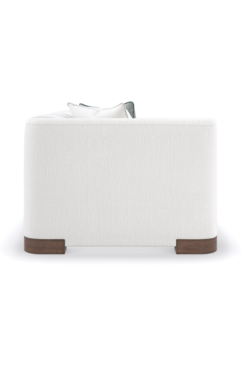 White Chenille Modular Chair | Caracole Lounge Around | Caracole.eu.com