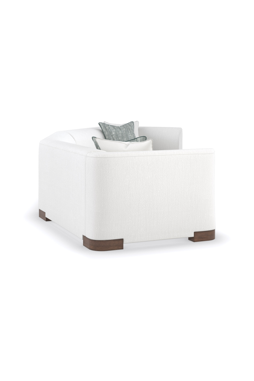 White Chenille Modular Chair | Caracole Lounge Around | Caracole.eu.com