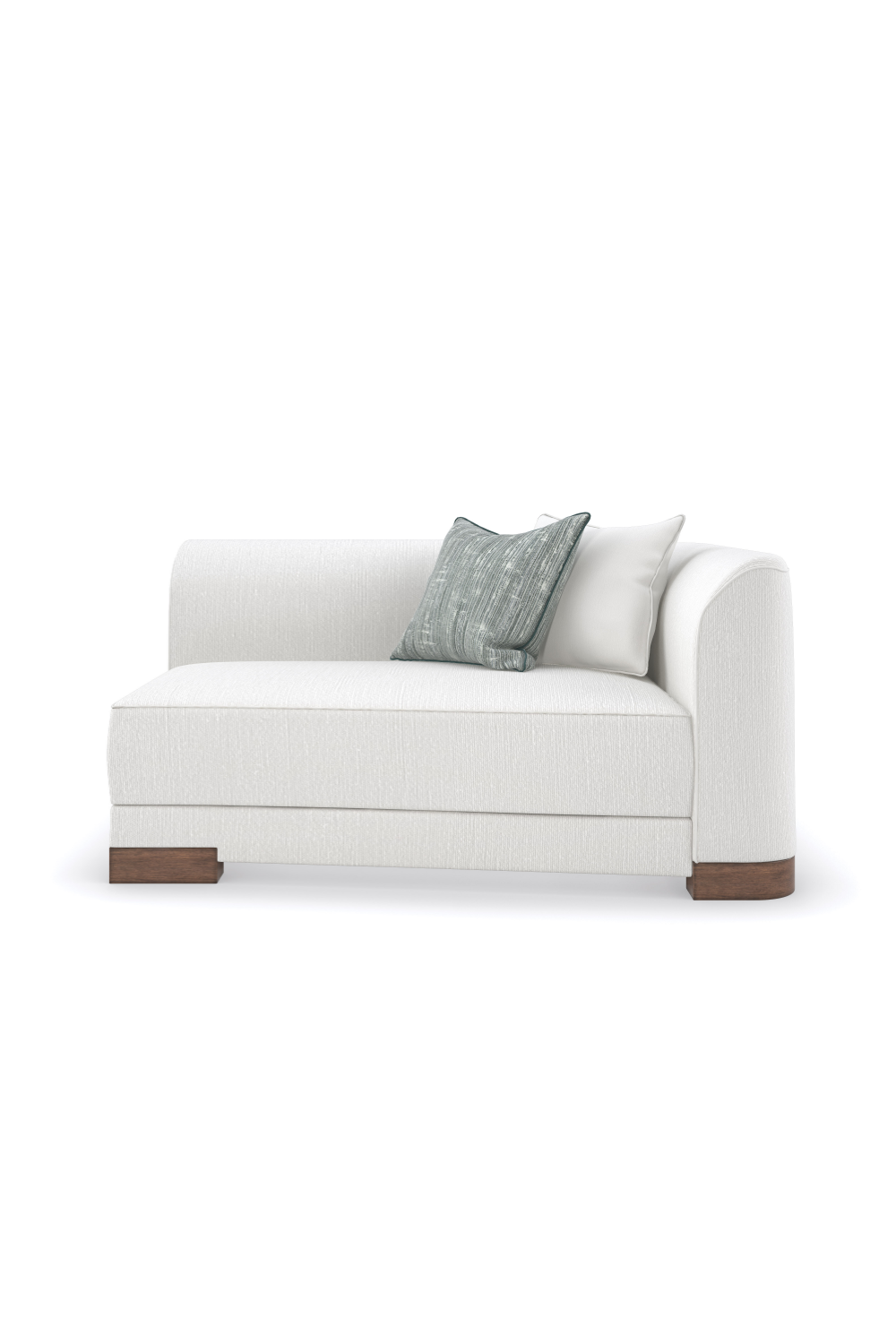 White Chenille Modular Chair | Caracole Lounge Around | Caracole.eu.com