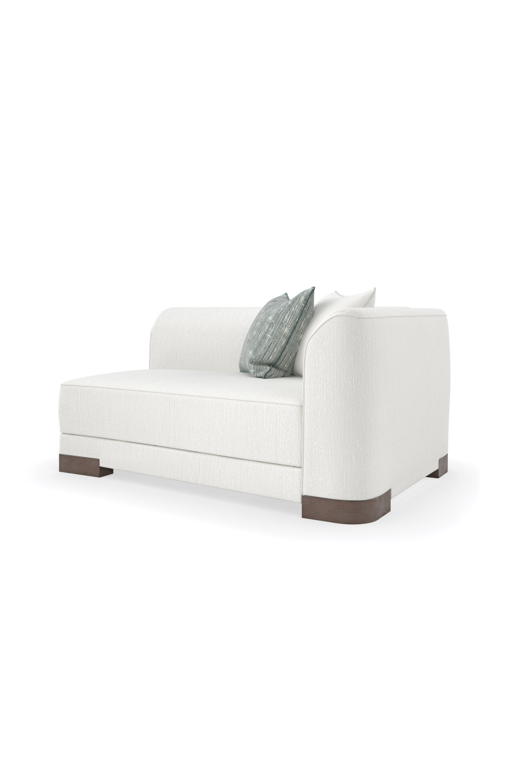 White Chenille Modular Chair | Caracole Lounge Around | Caracole.eu.com