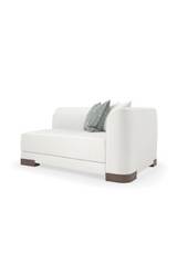White Chenille Modular Chair | Caracole Lounge Around | Caracole.eu.com