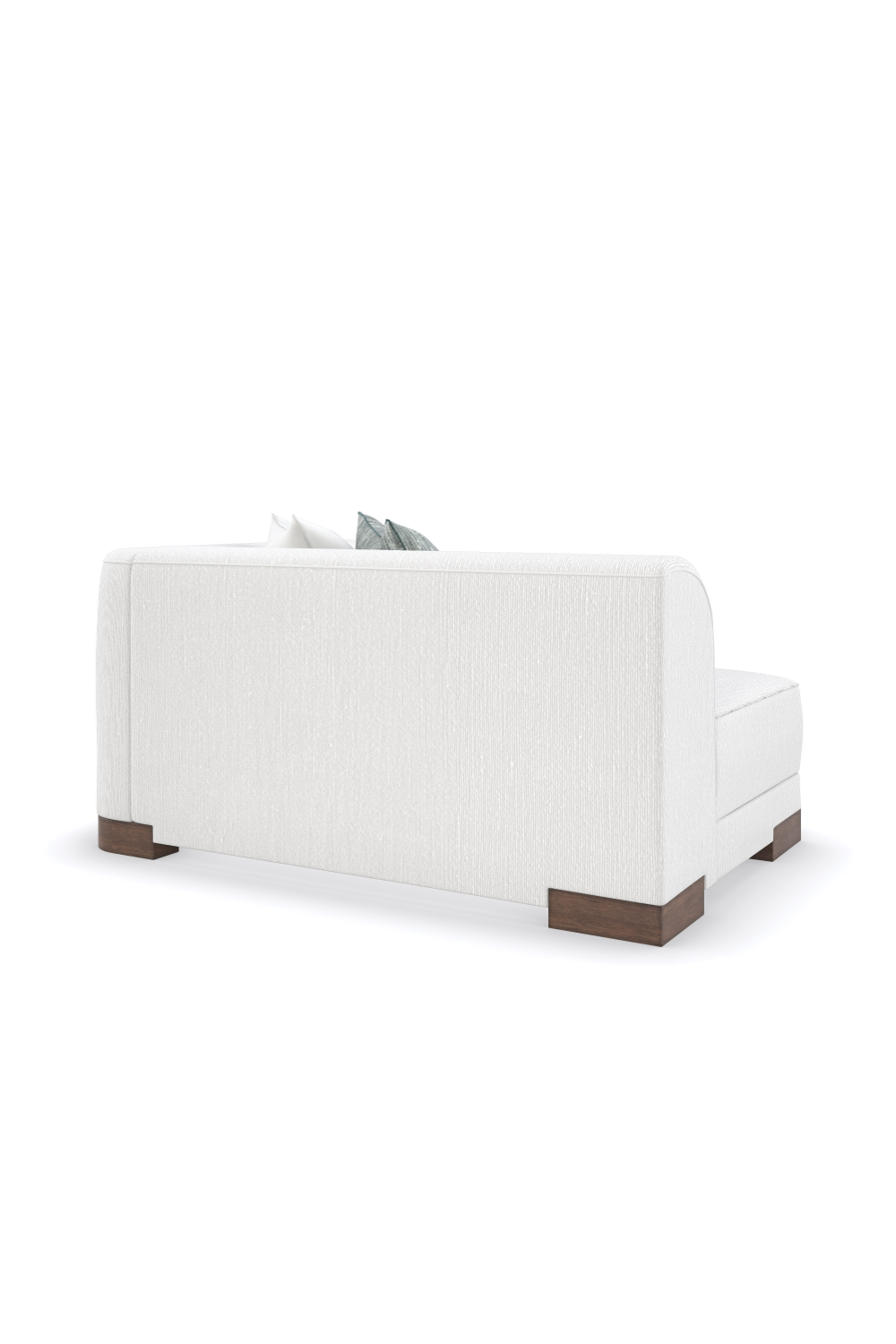 White Chenille Modular Chair | Caracole Lounge Around | Caracole.eu.com