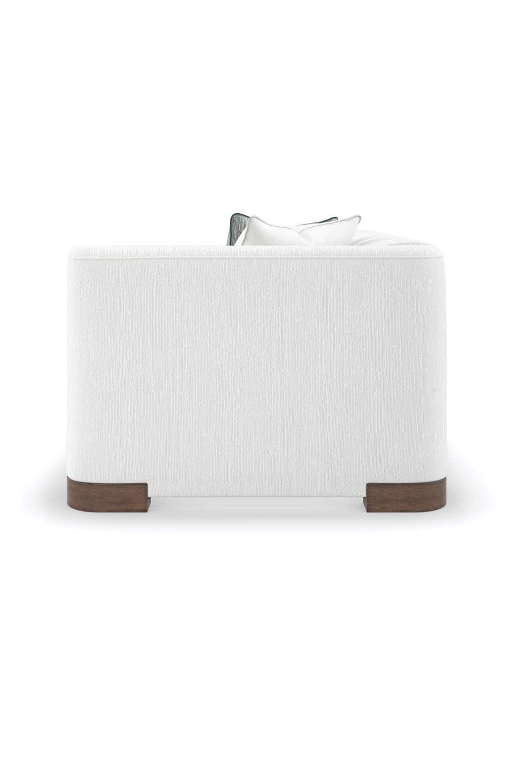 White Chenille Modular Chair | Caracole Lounge Around | Caracole.eu.com
