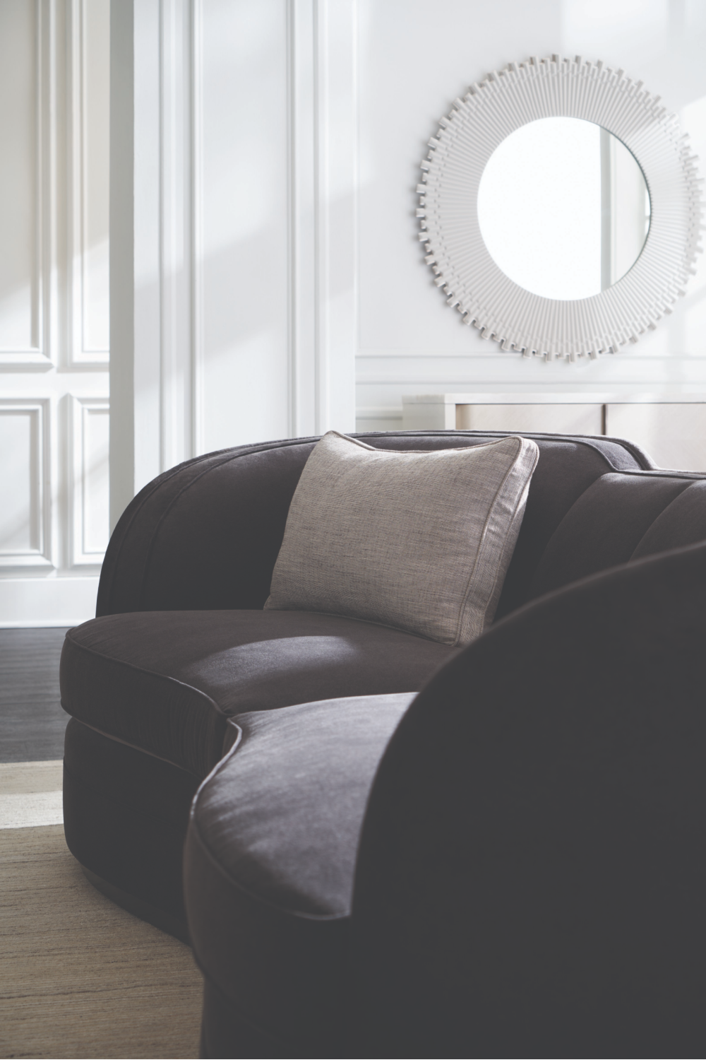Black Organic-Shaped Sofa | Caracole Eclipse | Caracole.eu.com