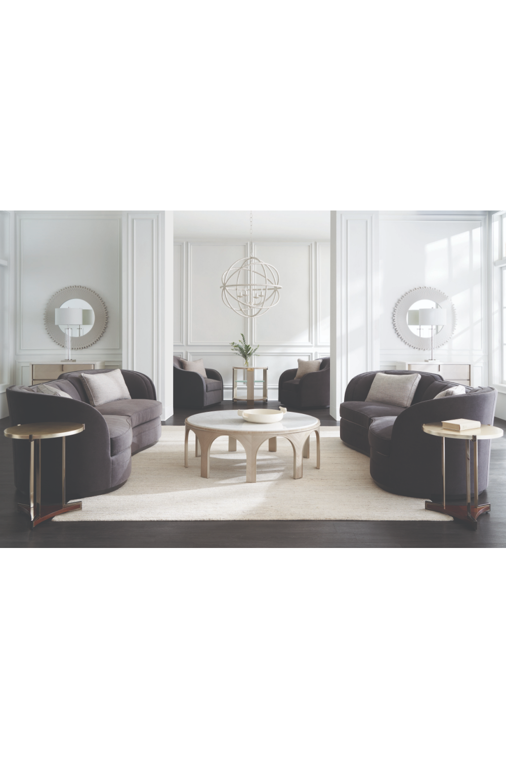 Black Organic-Shaped Sofa | Caracole Eclipse | Caracole.eu.com